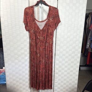 NWT Torrid Animal Print‎ burgundy Patterned Dress
